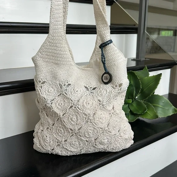 The Sak Cream Crochet Tote Bag - Picture 2 of 9